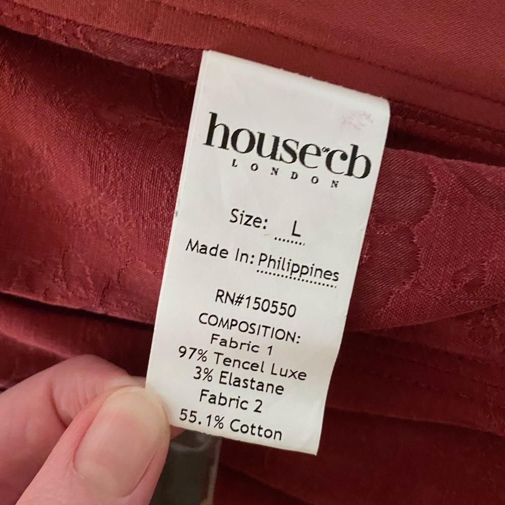 NEW House of CB Parisa Corset Top Burgundy Large - Picture 15 of 16